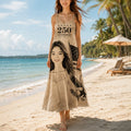 Custom Photo Maxi Dress Vintage Eagle 250th Anniversary Gift HN590 - Women's V-Neck Cami Maxi Dress Fix GradoCreations