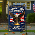 Personalized 250th Anniversary Garden Flag with Eagle Design HN590 - Garden Flag GradoCreations