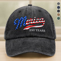 Personalized Embroidered Baseball Cap Merica Gift for Dad HN590 - Embroidered Baseball Cap GradoCreations