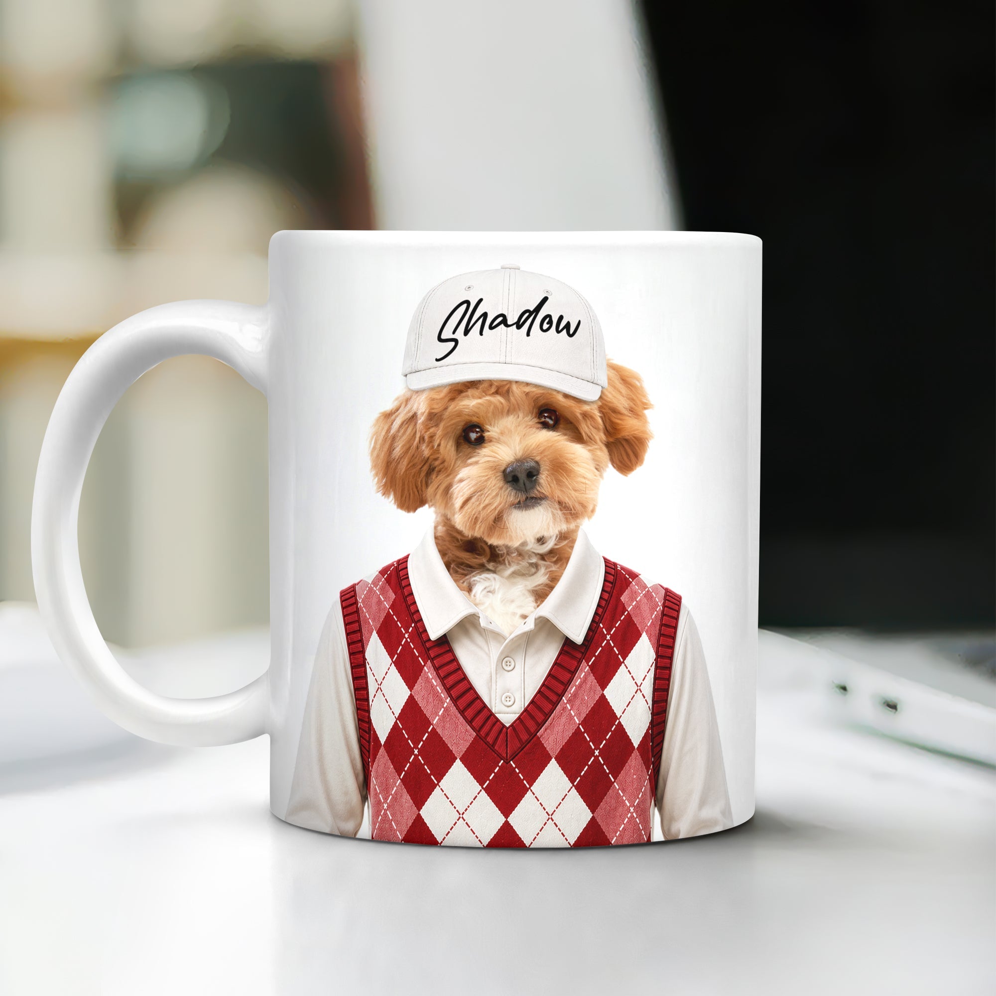 Personalized White Mug Custom Photo Gift for Dog Cat Lovers HN590 - mug GradoCreations