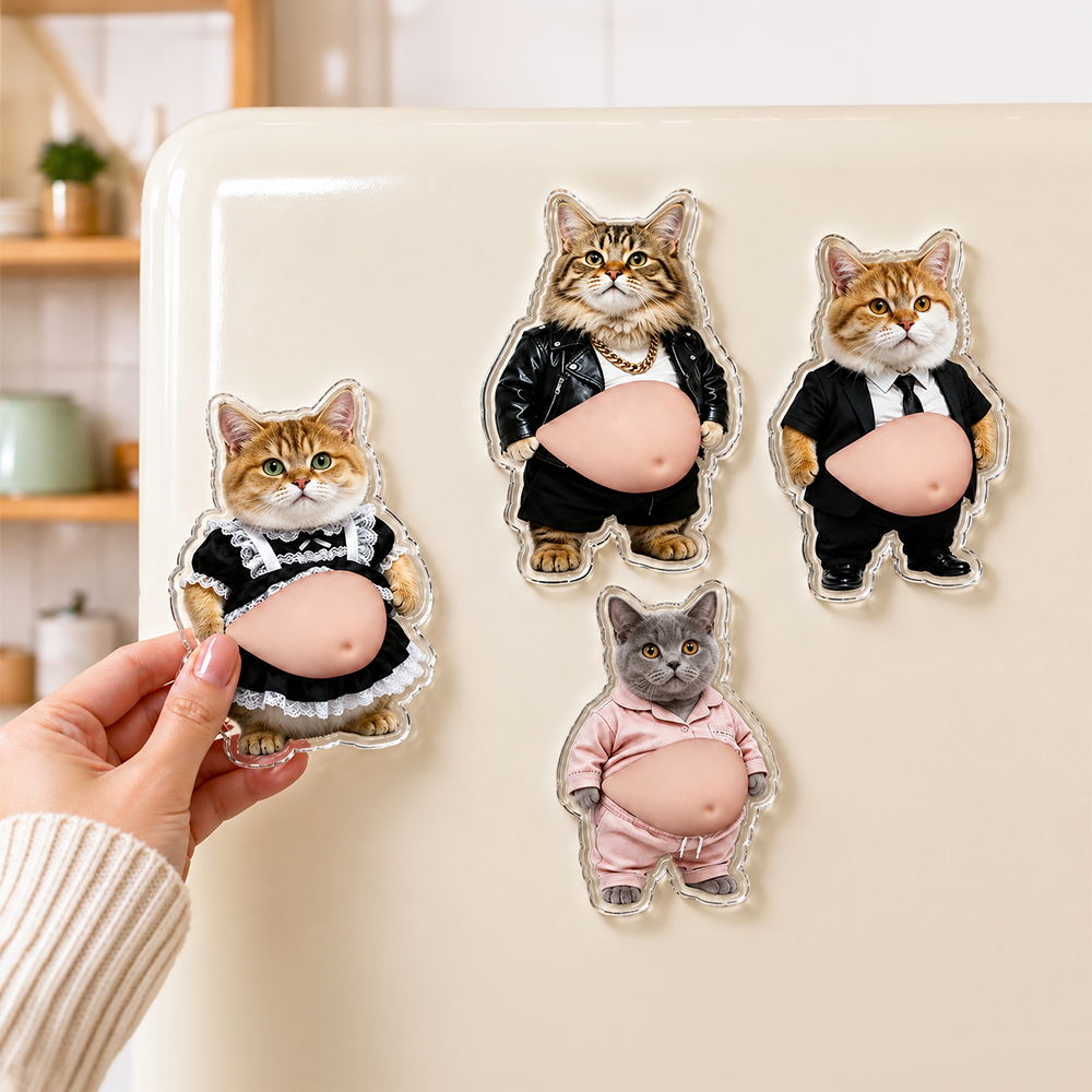 Personalized Funny Photo Squishy Fridge Magnet Gift for Dog Lovers HN590 - Acrylic Squishy Fridge Magnet Fix GradoCreations