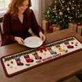 Personalized Family Name Christmas Table Runner Decor Gift Quilt Table Runner GradoCreations