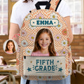 Personalized Kids Retro Backpack with Photo & Name Gift HN590 - Printed Backpack GradoCreations