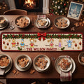 Personalized Christmas Table Runner Custom Family Name Gift Quilt Table Runner GradoCreations