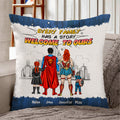 Personalized Super Hero Family Story Pillow Gift for Mom