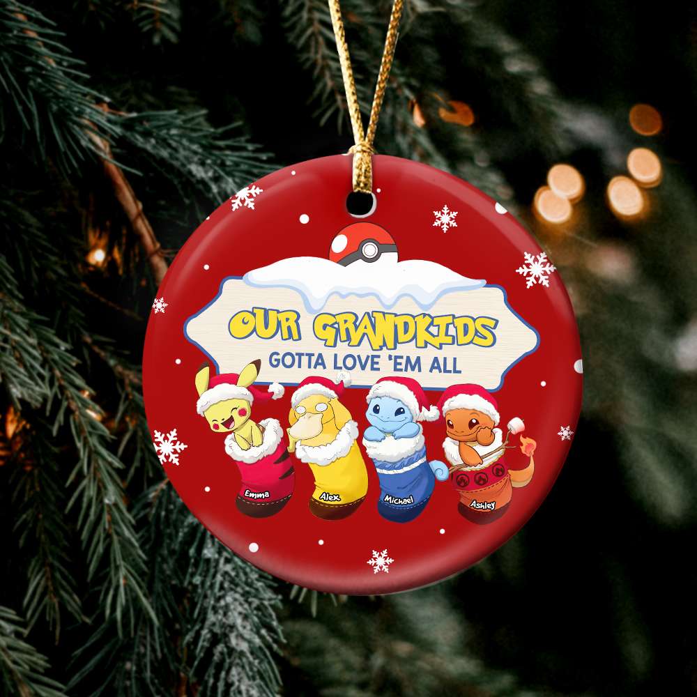 Personalized Ceramic Christmas Ornament Family Gift Gotta Love 'Em All