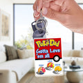Personalized Acrylic Keychain for Dad - Father's Day Gift - Cartoon Family Style