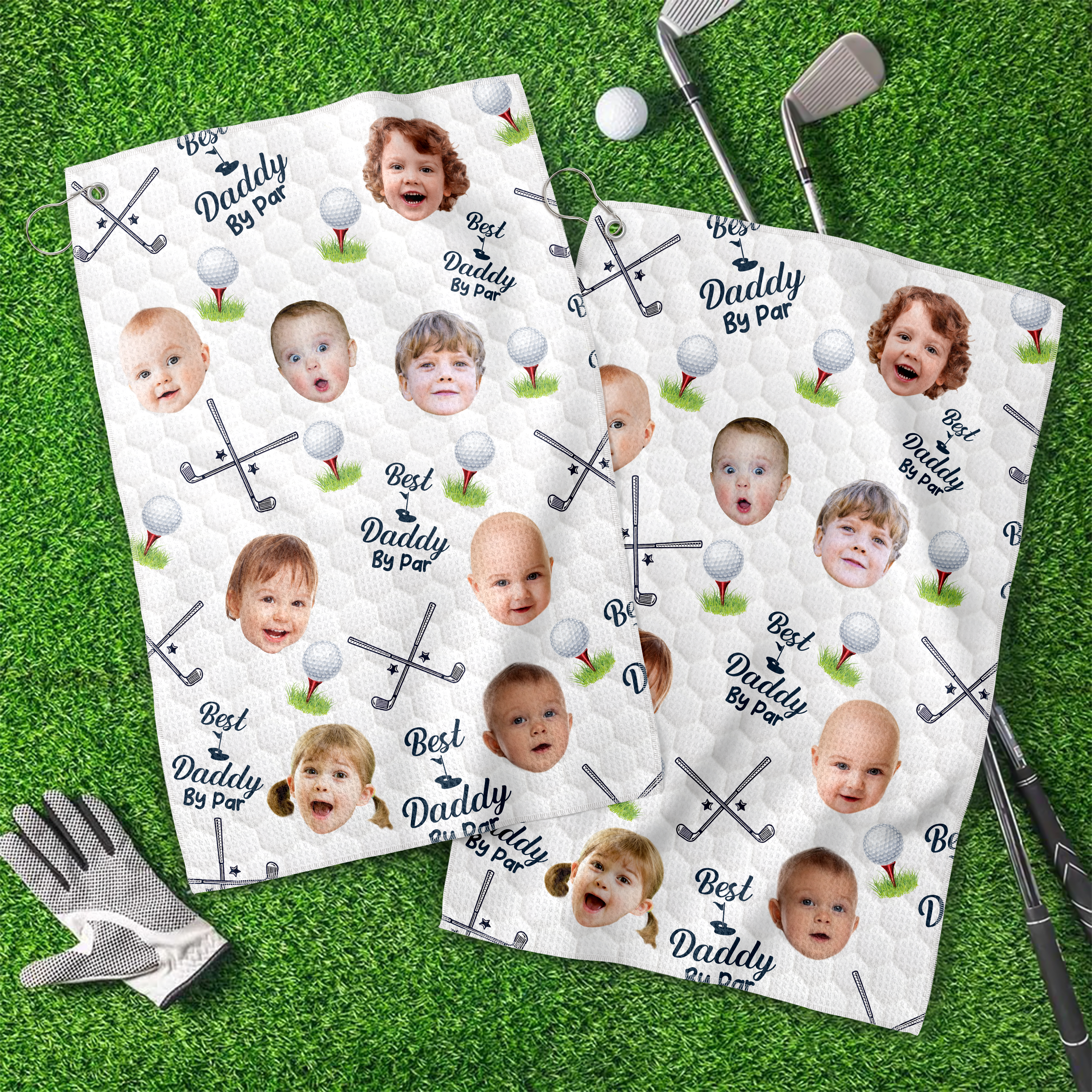 Personalized Photo Golf Towel Gift for Grandpa Golfer HN590 - Golf Towel GradoCreations