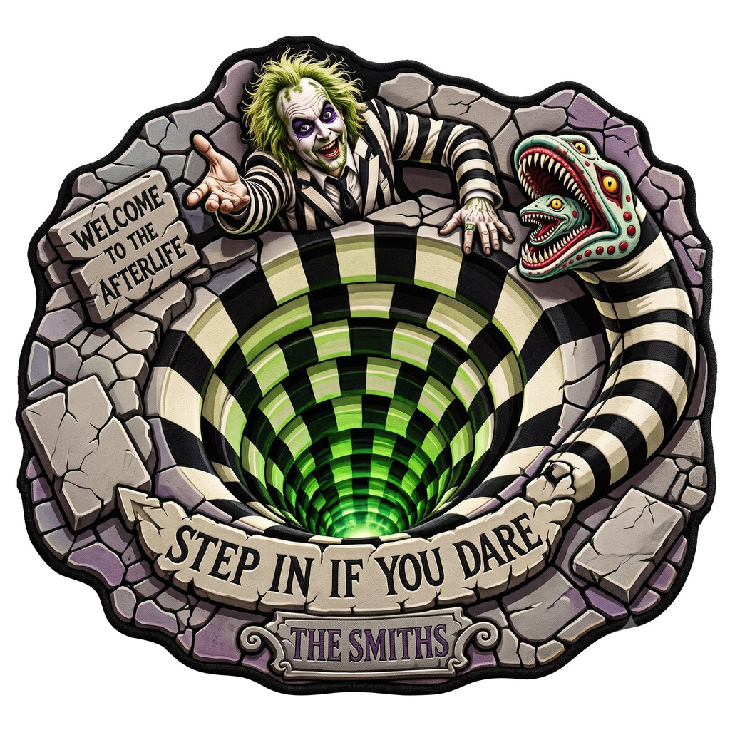Personalized Halloween Doormat Custom Shape Gift for Horror Lovers Custom Shape Doormat GradoCreations