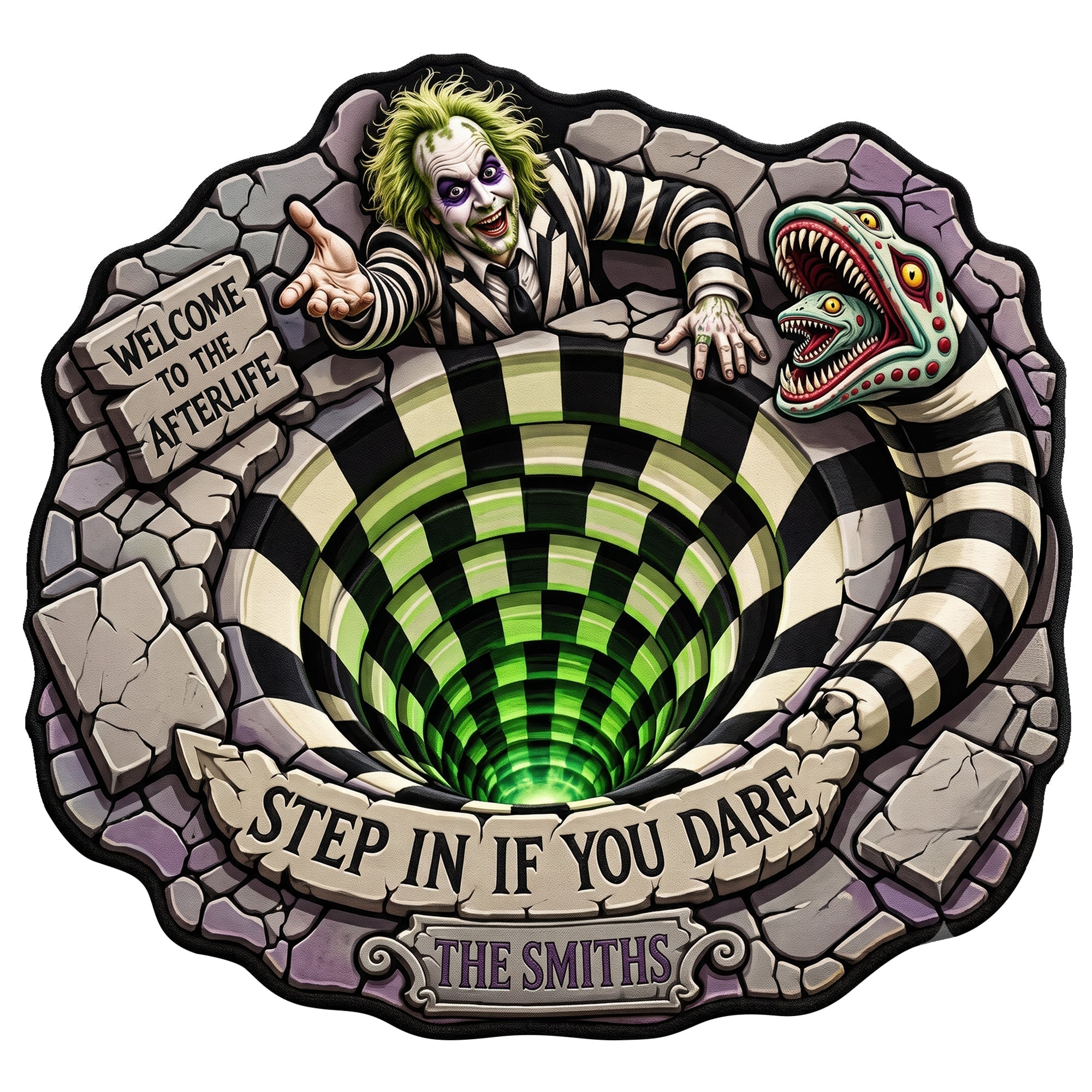 Personalized Halloween Doormat Custom Shape Gift for Horror Lovers Custom Shape Doormat GradoCreations
