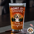 Personalized Beer Glass Custom Photo Gift for Dog Dad HN590 - Print Beer Glass GradoCreations