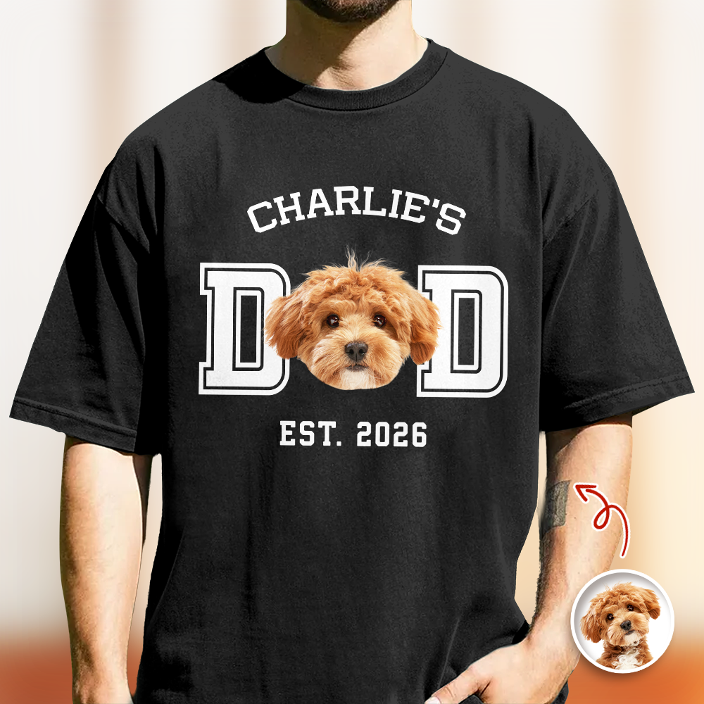 Personalized Photo Comfort Shirt Gift for Dog Cat Dad Comfort Shirt GradoCreations