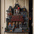 Personalized House of Horrors Metal Sign Halloween Decor Gift Metal Sign GradoCreations