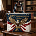 Personalized America 250th Anniversary Quilted Tote Bag Gift for Her