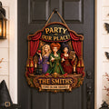 Personalized Witch Trio Halloween Sign Custom Family Name Gift Wood Sign GradoCreations