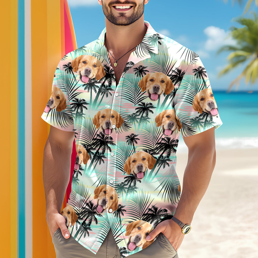 Personalized Dog Photo Hawaiian Shirt Custom Gift for Dog Lovers HN590 - AOP Hawai Shirt GradoCreations