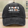 Personalized Washed Denim Baseball Cap Photo Gift for Dog Dad HN590 - Washed Denim Baseball Cap GradoCreations