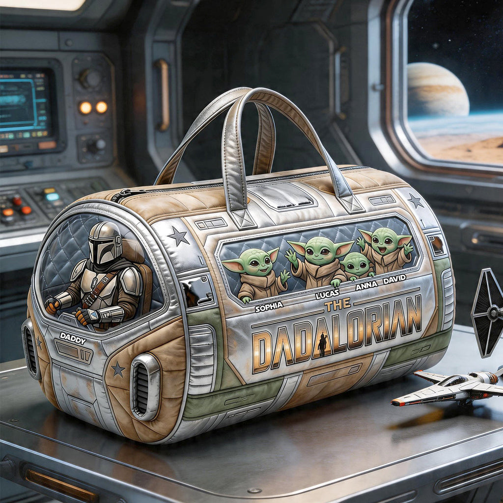 Personalized Galactic Tracker Duffle Bag Gift for Dad Quilted Duffle Bag GradoCreations