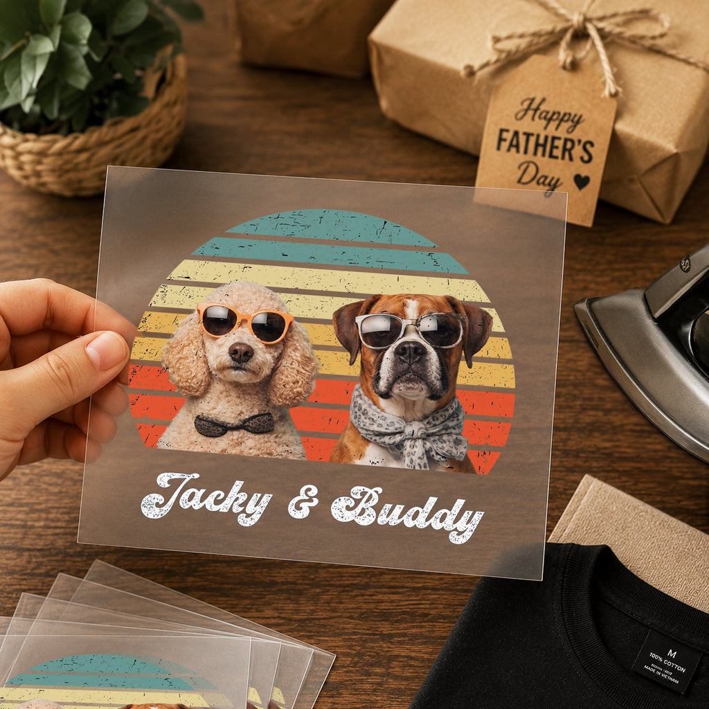 Personalized Photo Transfer for Dog Dads Custom Gift Idea HN590 - DTF Transfer GradoCreations