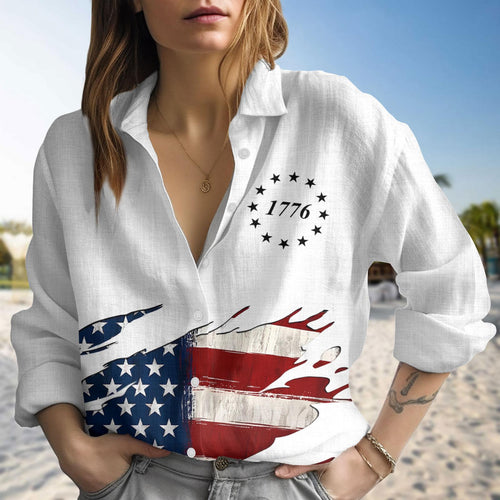 Personalized 250th Anniversary USA Blouse Shirt Gift HN590 - Blouse Shirt GradoCreations