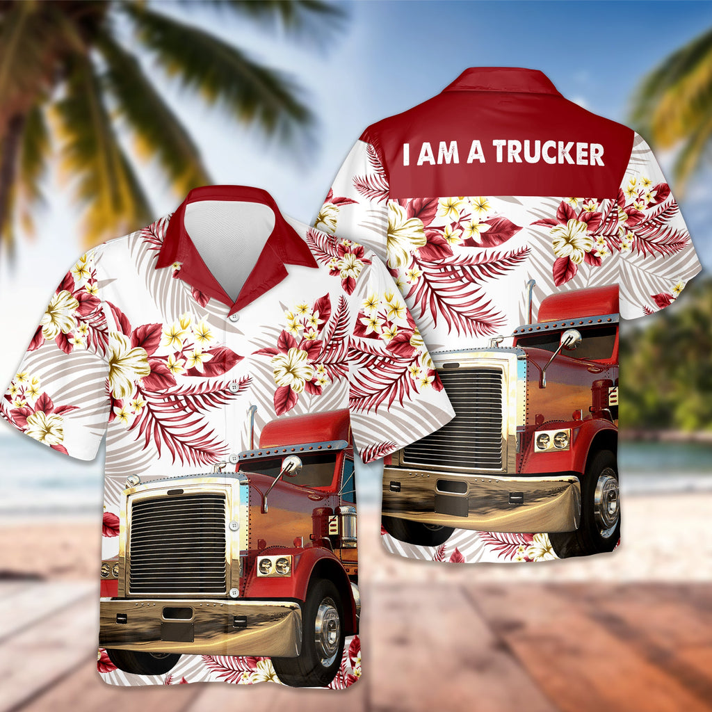 Personalized Hawaiian Shirt Custom Photo Gift for Trucker HN590 - AOP Hawai Shirt GradoCreations