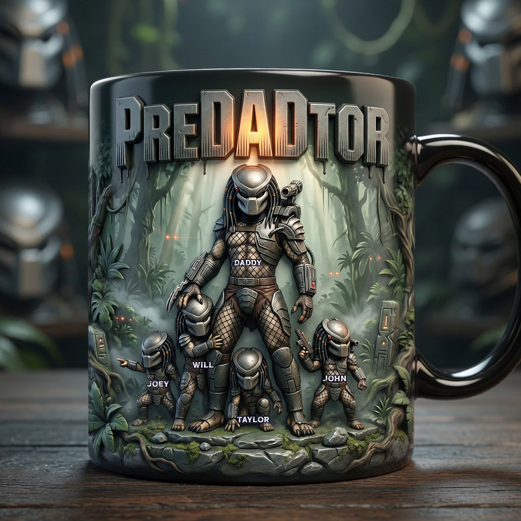 Personalized Color Changing Mug for Dad with Predator Design