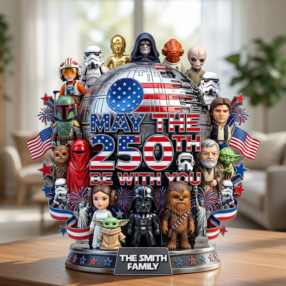 Personalized Acrylic Plaque May The 250th Be With You Family Gift