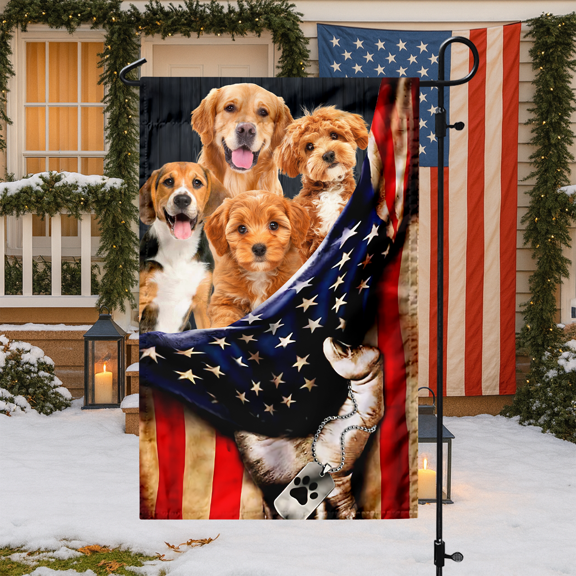 Personalized Dog Photo Garden Flag Custom Gift for Dog Lovers HN590 - Garden Flag GradoCreations