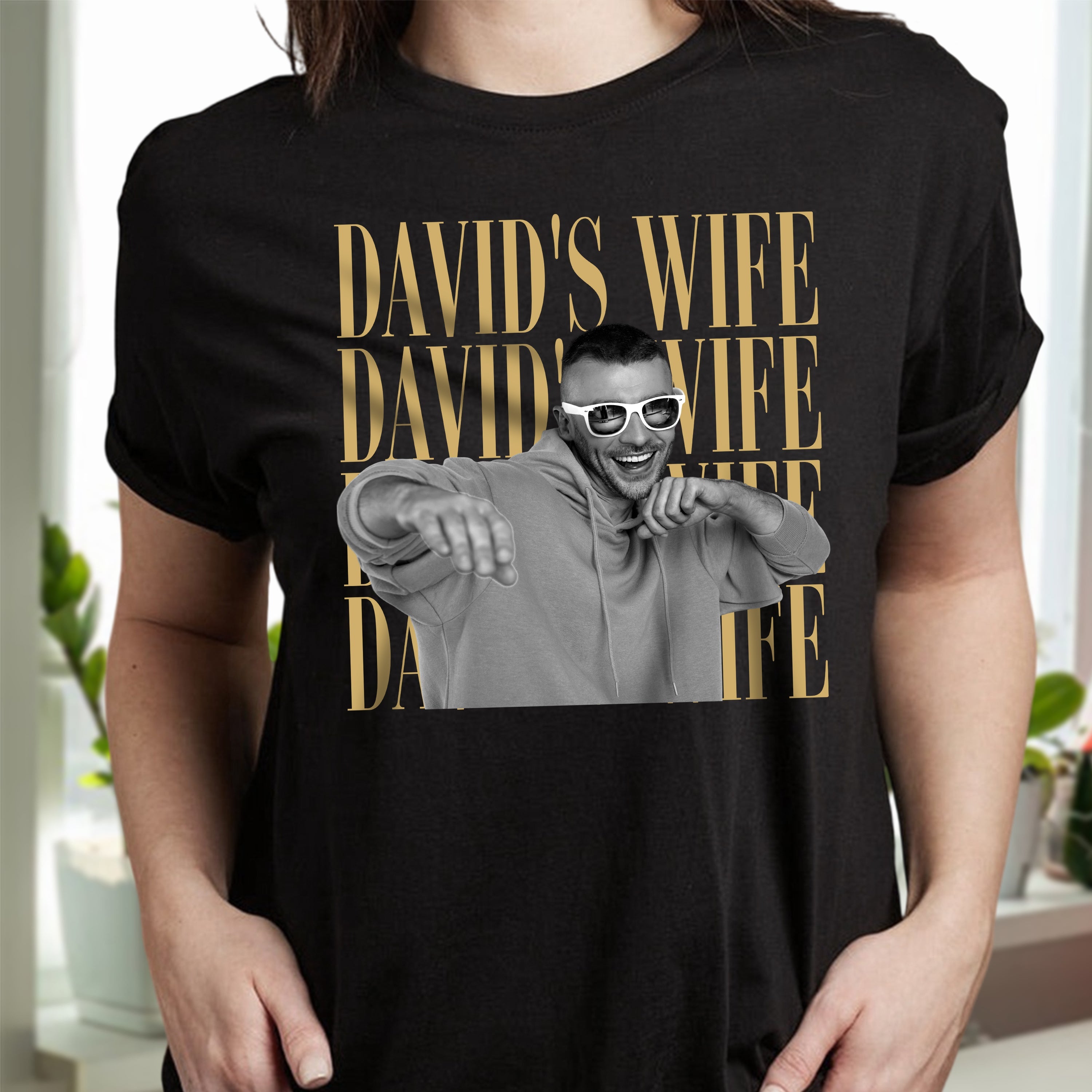 Personalized Vintage Photo T-Shirt Custom Gift for Wife/Husband Anniversary HN590 - Tshirt GradoCreations