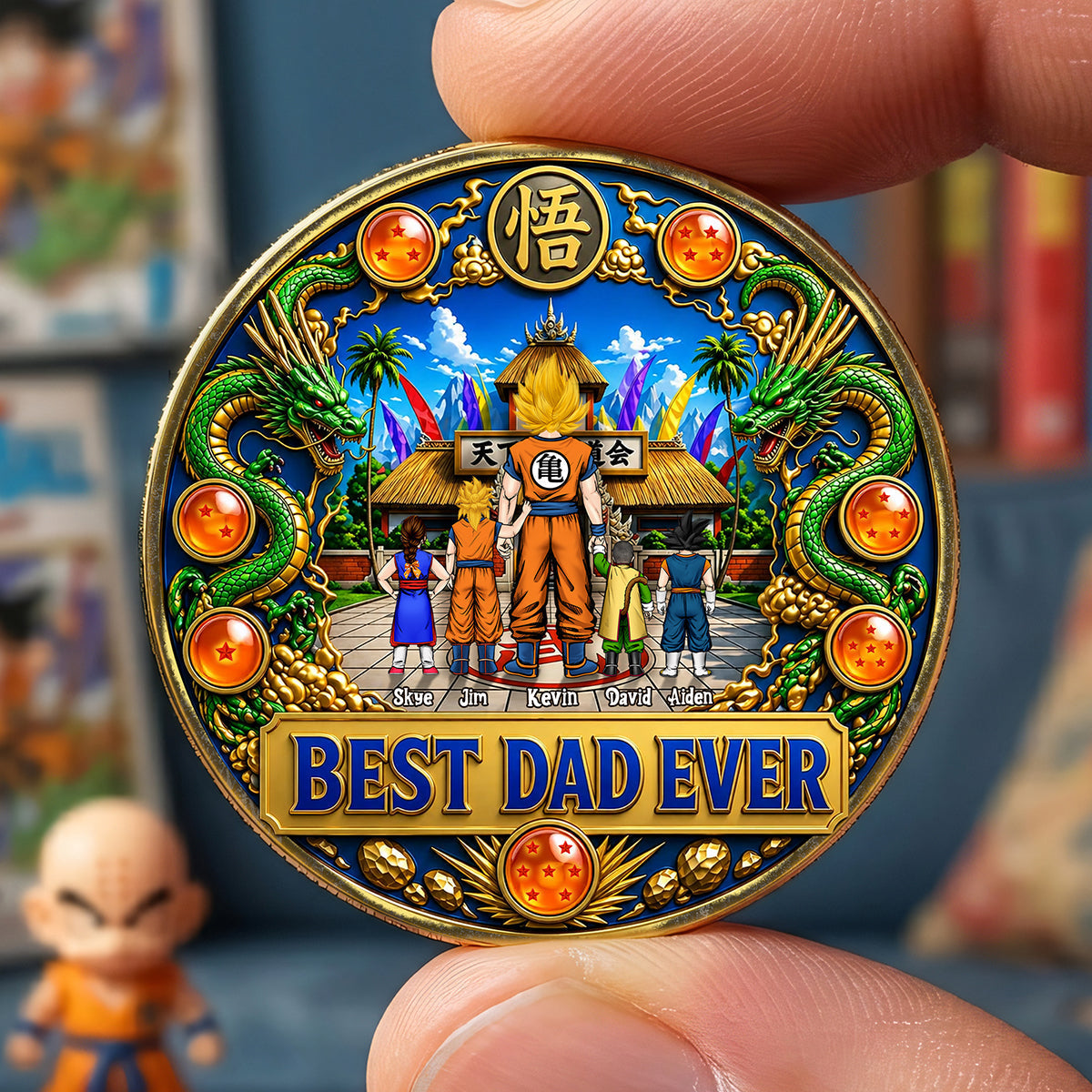 Personalized Best Dad Ever Commemorative Coin Gift for Dad