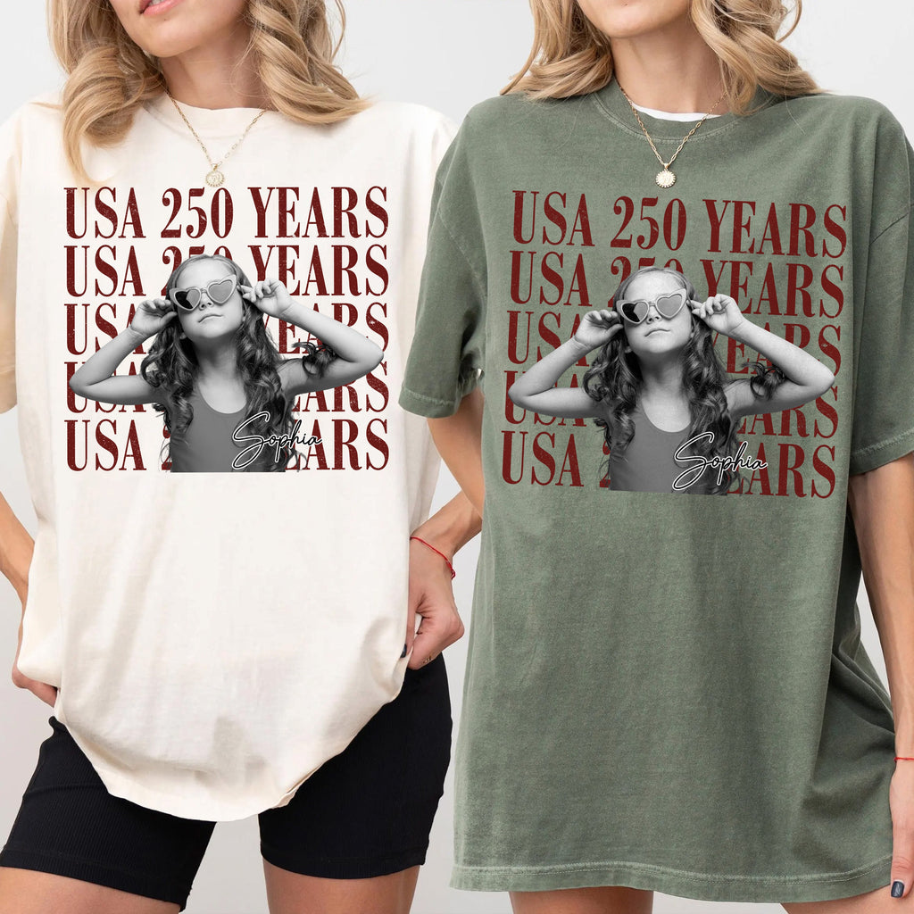 Personalized Vintage Photo Comfort Shirt Custom Apparel Gift Comfort Shirt GradoCreations
