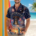 Personalized Liberty Bell Hawaiian Shirt Gift for 4th of July HN590 - AOP Hawai Shirt GradoCreations