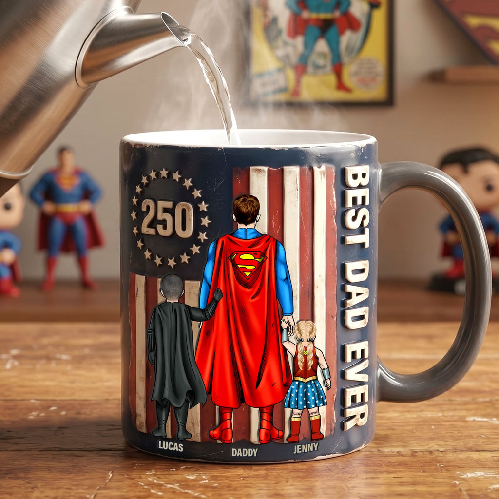 Personalized Best Dad Ever Ceramic Mug Unique Gift for Father's Day