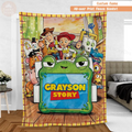 Personalized Fleece Blanket Custom Name for Kids Movie Fans