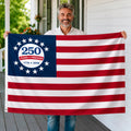 Personalized USA Flag House Flag Custom Family Name Gift HN590 - Banner House Flag GradoCreations