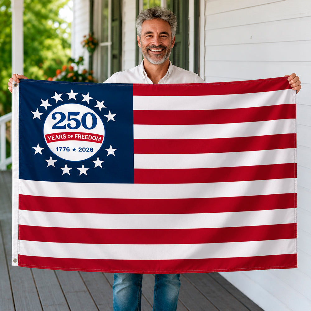 Personalized USA Flag House Flag Custom Family Name Gift HN590 - Banner House Flag GradoCreations