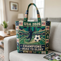 USA 2026 Champions Quilted Tote Bag Gift for Football Fan