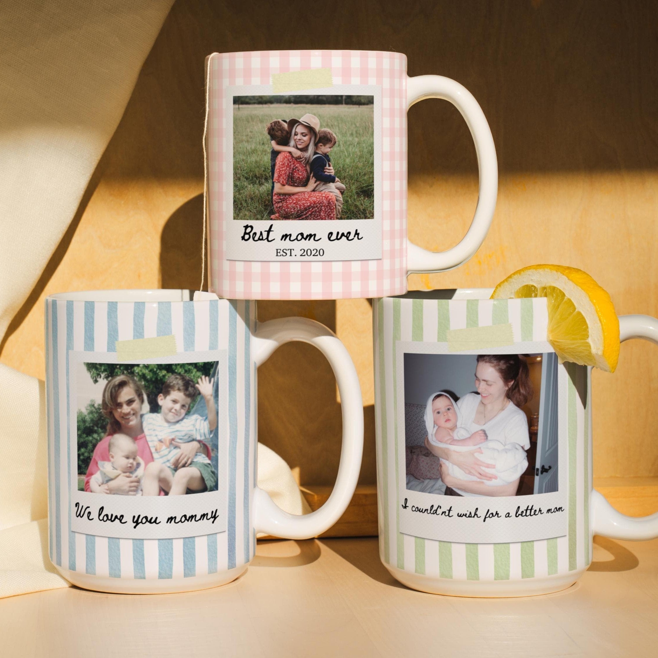 Custom Photo Mug for Dad & Son Personalized Gift Idea HN590 - edge to edge mug fix GradoCreations