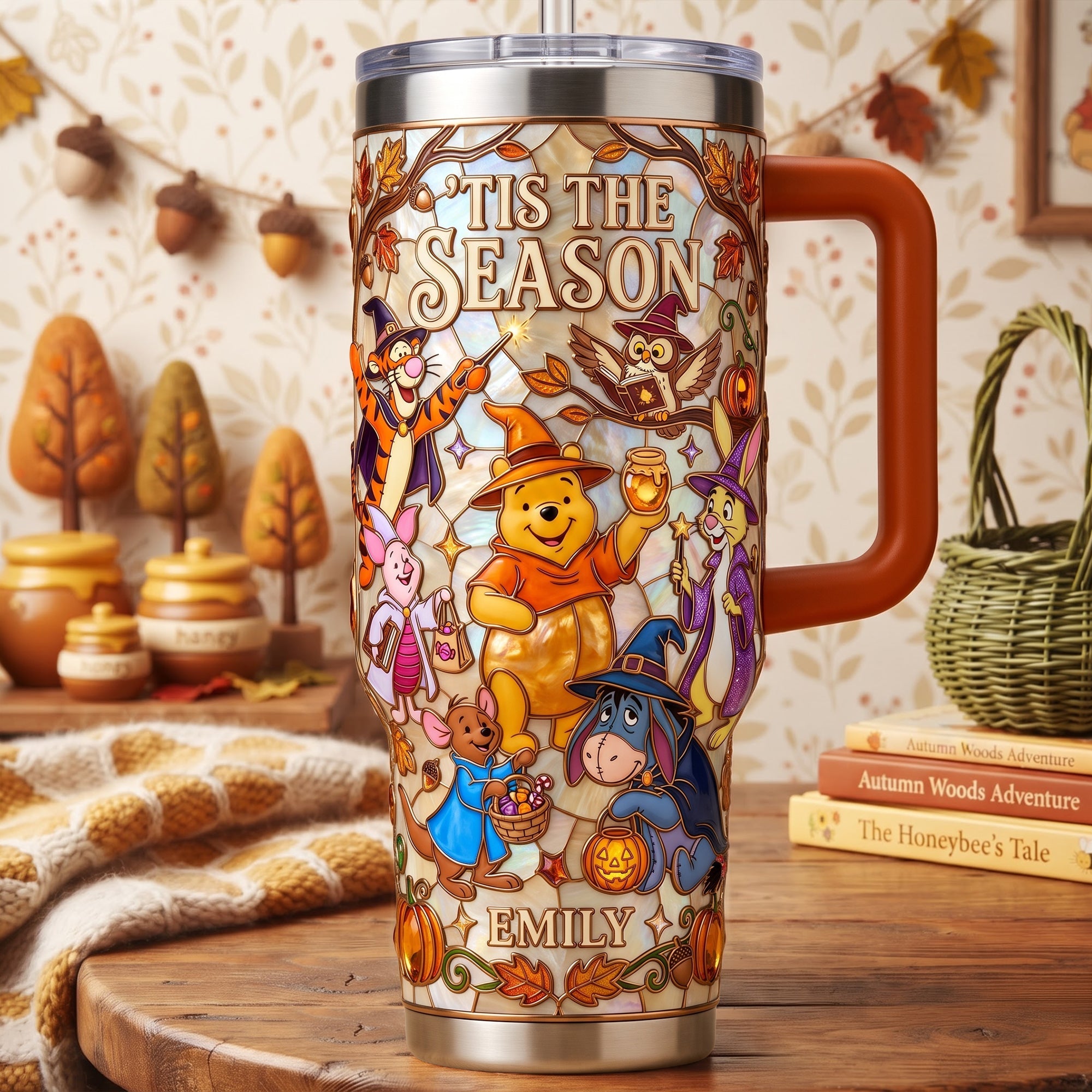 Personalized Tumbler with Handle - 40oz Movie Gift for Fall Tumbler GradoCreations