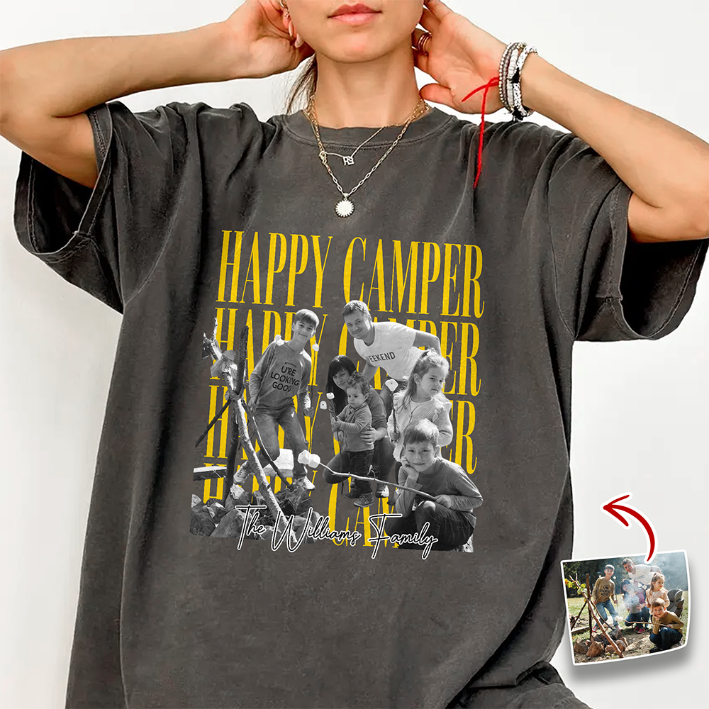 Personalized Family Photo Comfort Shirt Camping Gift Comfort Shirt GradoCreations