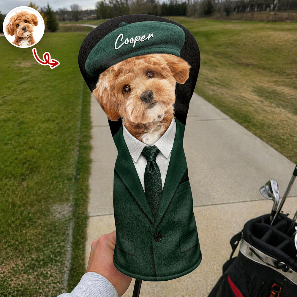 Personalized Dog Photo Golf Head Cover Custom Gift for Dog Dad HN590 - Golf Head Cover GradoCreations
