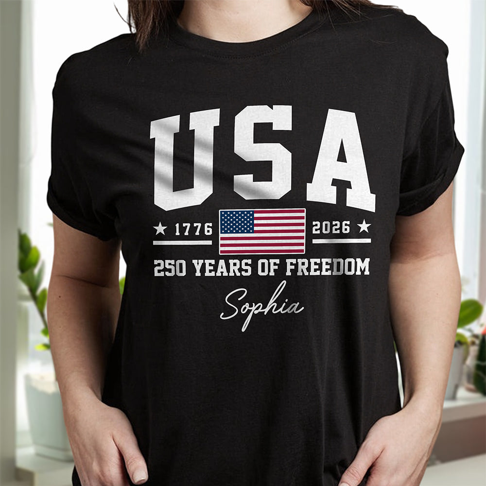 Personalized 250 Years of Freedom T-Shirt for Independence Day Gift HN590 - Tshirt GradoCreations