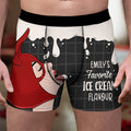 Personalized Ice Cream Flavor Boxers Custom Name Gift for Him HN590 - Boxer GradoCreations