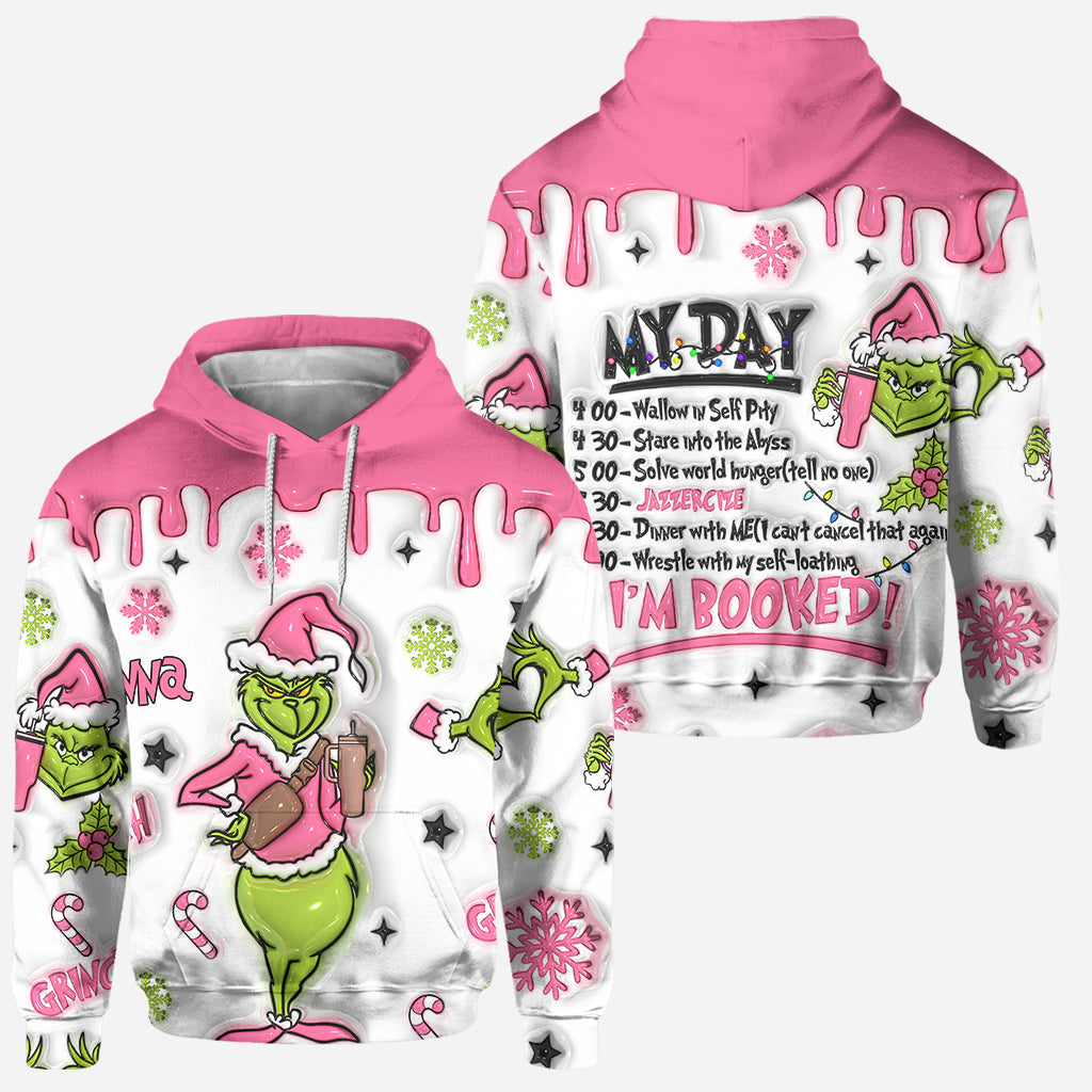 Personalized Christmas Grinch Hoodie and Leggings Set Gift Hoodie & Leggings GradoCreations