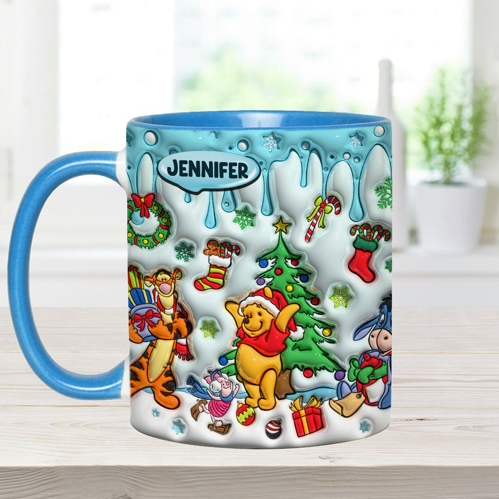 Personalized Christmas Accent Mug with Name for Mom or Dad Accent Mug GradoCreations