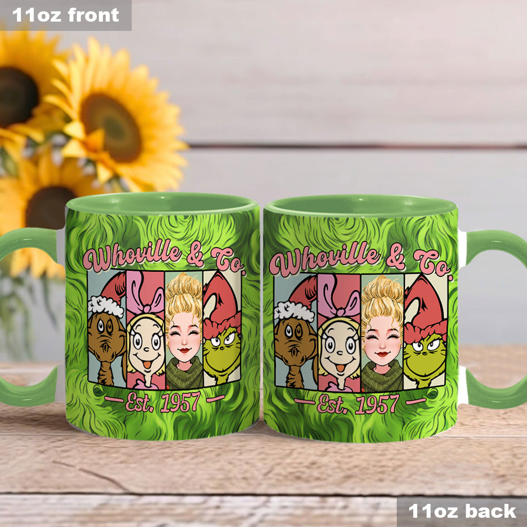 Personalized Holiday Accent Mug Custom Name Whoville Gift Accent Mug GradoCreations
