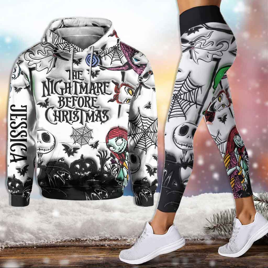 Personalized Nightmare Before Christmas Hoodie & Leggings Set Hoodie & Leggings GradoCreations