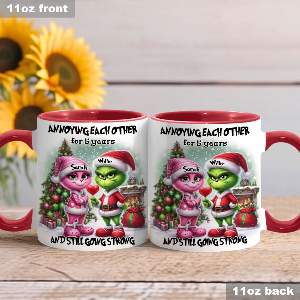 Personalized Accent Mug Annoying Each Other Gift for Couple Christmas Accent Mug GradoCreations