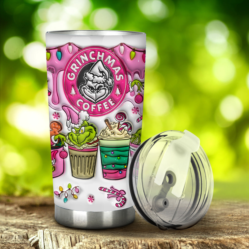 Personalized Grinchmas Tumbler with Custom Name for Christmas Gift Tumbler GradoCreations
