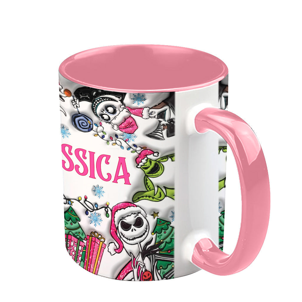 Personalized Nightmare Before Christmas Accent Mug Gift Accent Mug GradoCreations